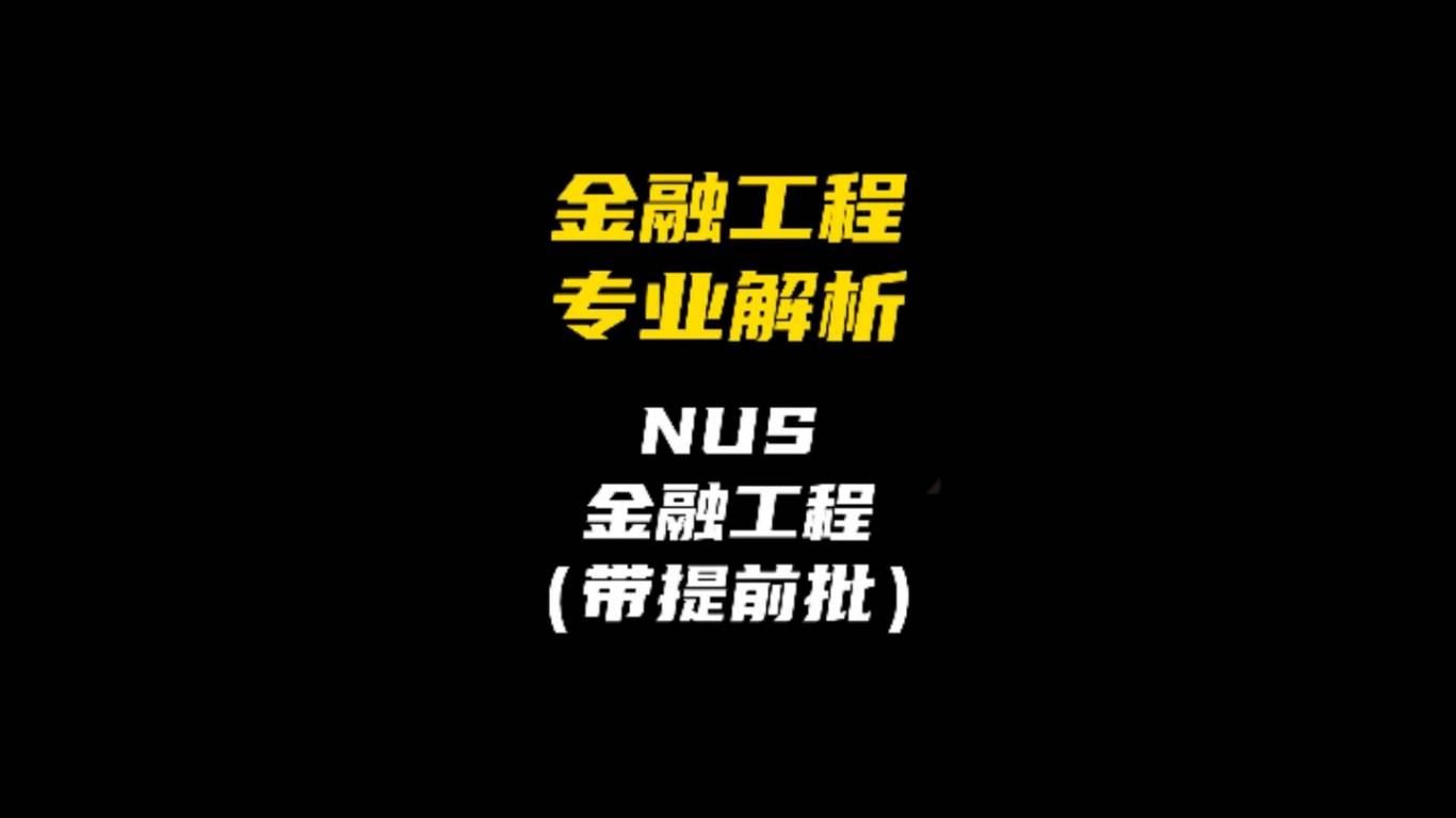 金融工程专业解析：新国立金融工程