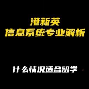 港新英信息系统专业解析：适合留学的情况