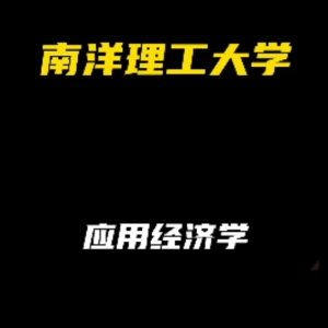 南洋理工大学：应用经济学
