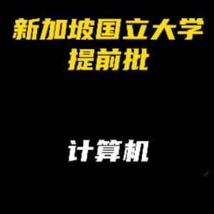新加坡国立大学提前批：计算机